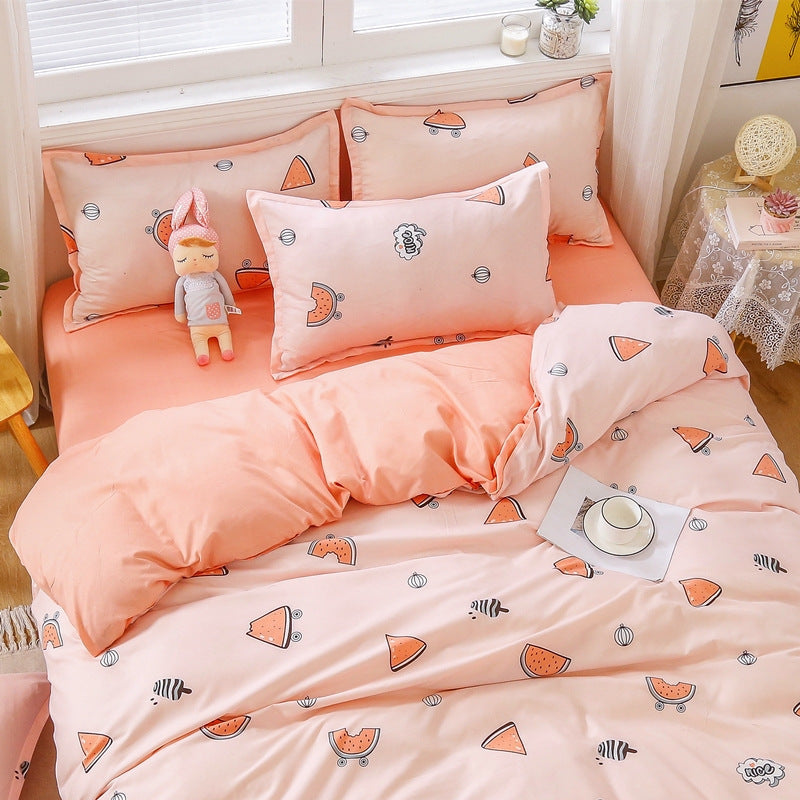 CozyNest Vierteiliges Quilt Bettwäsche Set