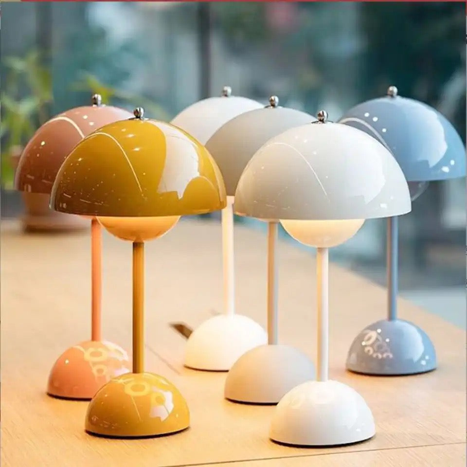 MushroomLight Kabellose Retro Tischlampe