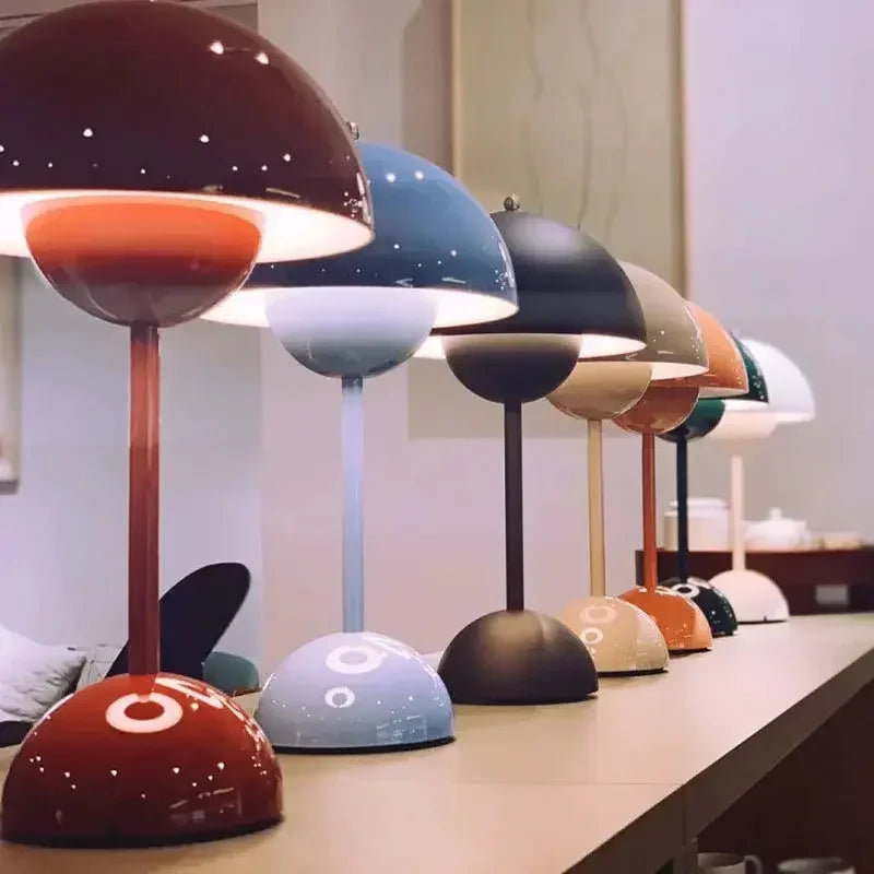 MushroomLight Kabellose Retro Tischlampe