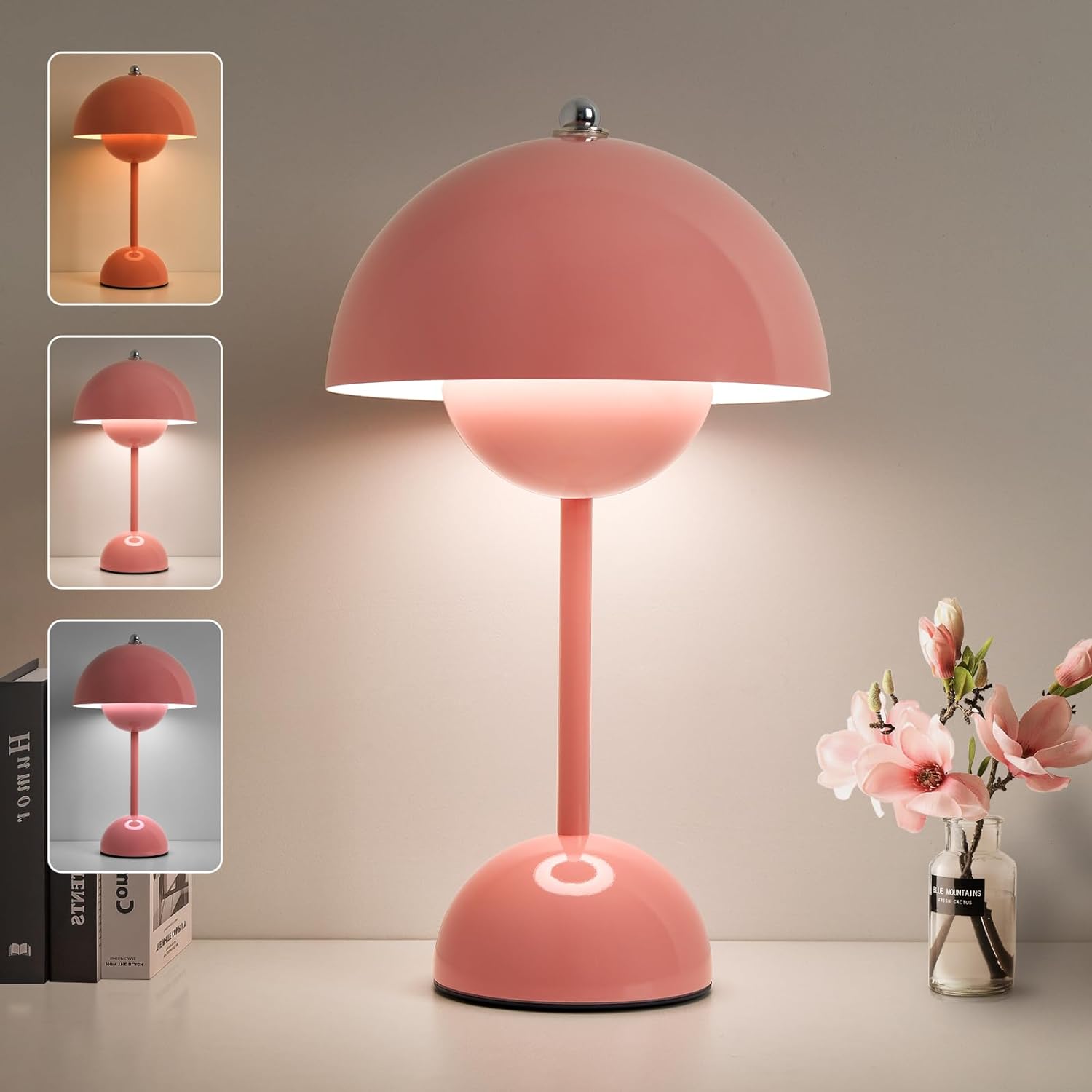 MushroomLight Kabellose Retro Tischlampe
