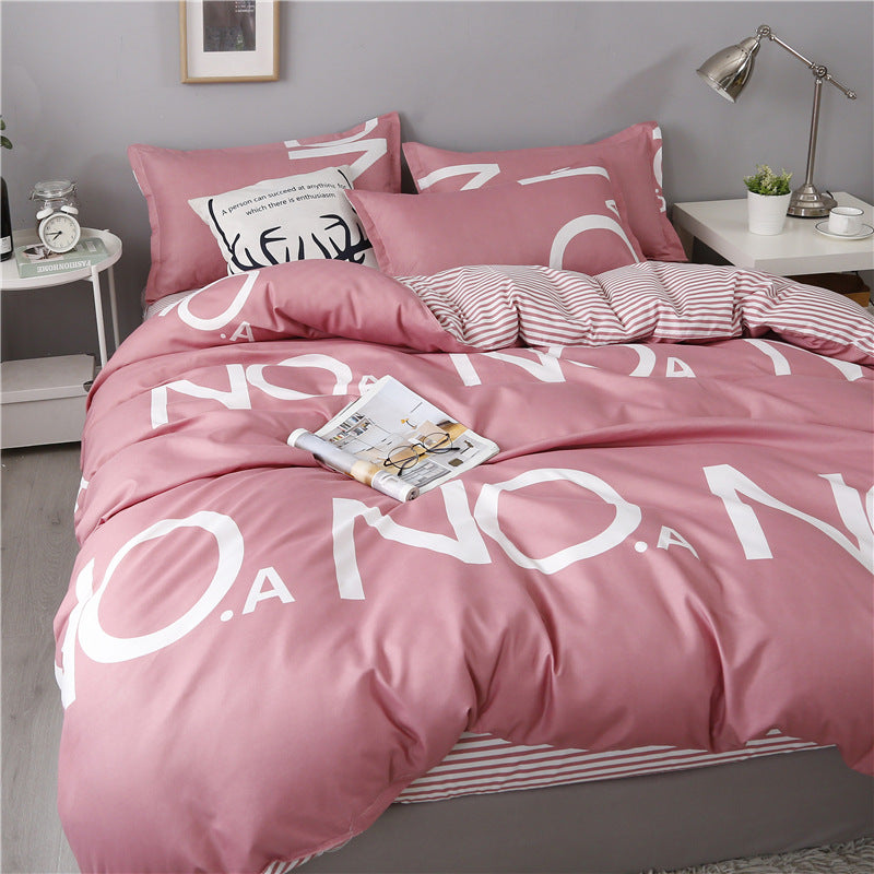 CozyNest Vierteiliges Quilt Bettwäsche Set