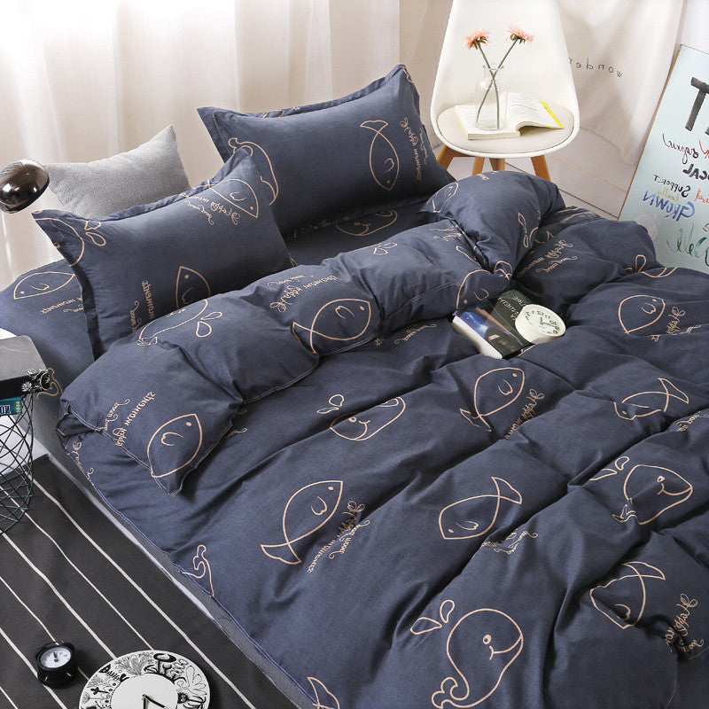 CozyNest Vierteiliges Quilt Bettwäsche Set