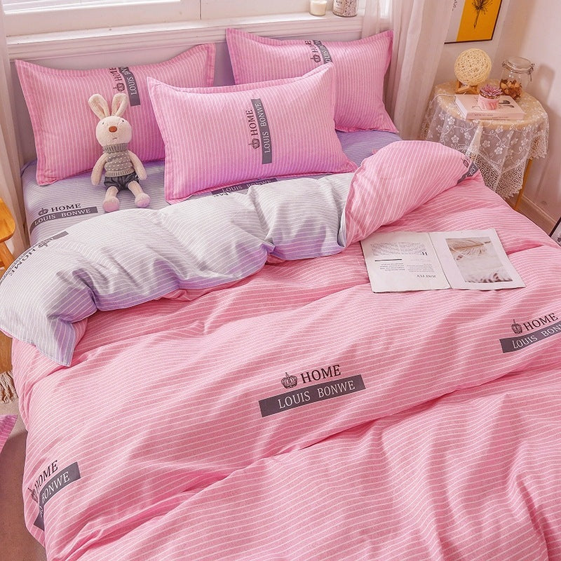 CozyNest Vierteiliges Quilt Bettwäsche Set