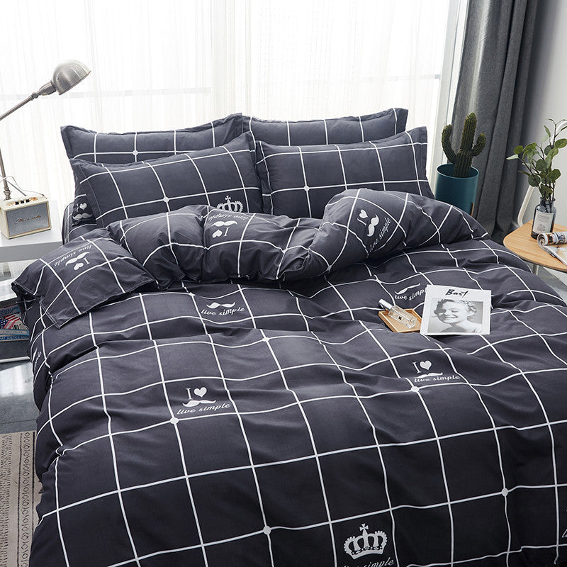 CozyNest Vierteiliges Quilt Bettwäsche Set