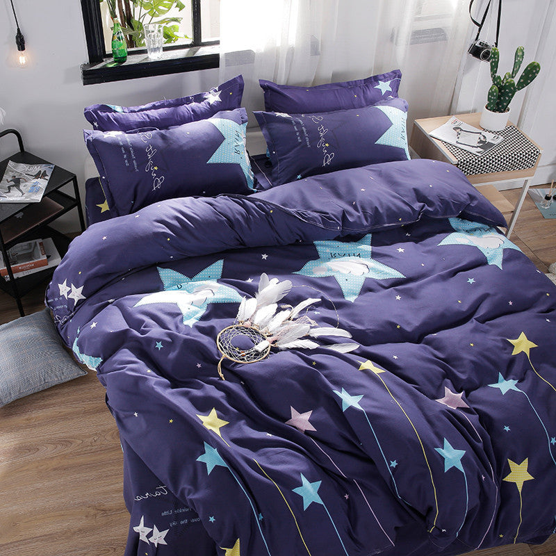 CozyNest Vierteiliges Quilt Bettwäsche Set