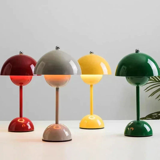 MushroomLight Kabellose Retro Tischlampe
