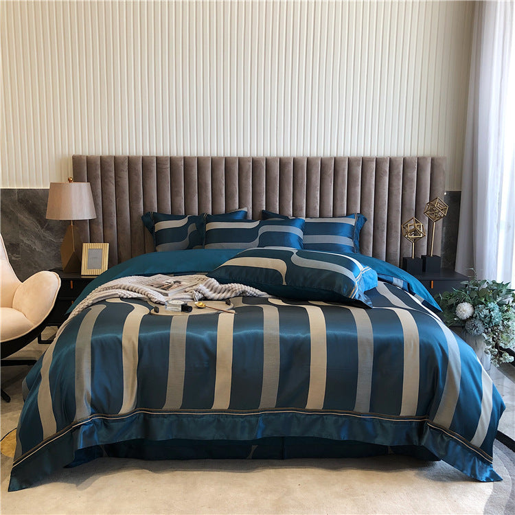 SleepHaven Vierteiliger leichter luxuriöser Bettbezug Set